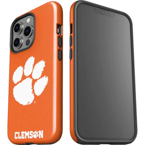 Clemson University Tiger Print iPhone 15 Pro Impact Case